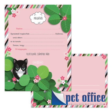 Party Meghívó 10 Db-os Think Pink Leveles Ars Una