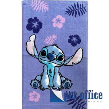 Tisztasági csomaghoz törölköző,kéztörlő 30x50 cm Lilo és Stitch, A csillagkutya purple