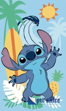 Tisztasági csomaghoz törölköző,kéztörlő 30x50 cm Lilo és Stitch, A csillagkutya Ananas