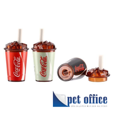 Ceruzahegyező 1 lyukú Tégelyes Coca Cola + radír