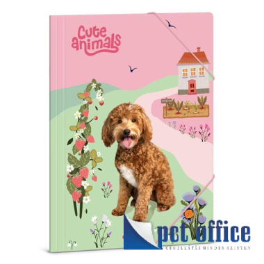 Gumipántos mappa A4 Cute Animals - Doggie Ars Una