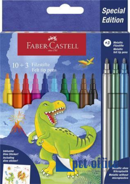Filctoll készlet 12 db-os Faber Castell Dinosaur
