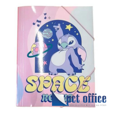 Gumipántos mappa A4 Stitch Space Rocks