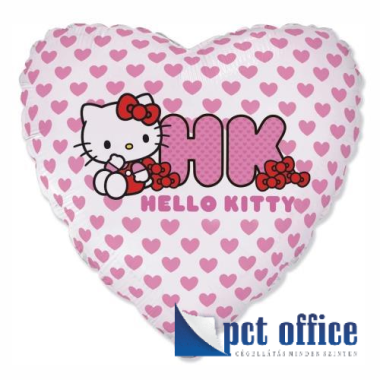 Lufi Fóliás 18 inch-es Hello Kitty pöttyös, szív