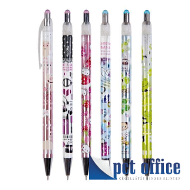 Golyóstoll nyomógombos Spoko ReLeaf S011896240 Happy Time 0,3 mm Vegyes színek