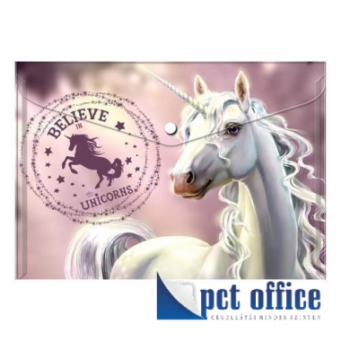 Irattartó tasak A4 PP Believe in Unicorns