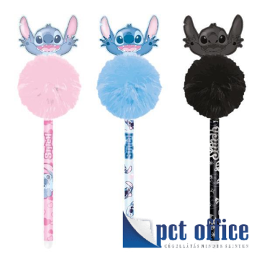 Golyóstoll nyomógombos Radírozható Colorino Stitch Gold Fluffy POM - POM 0,5 mm