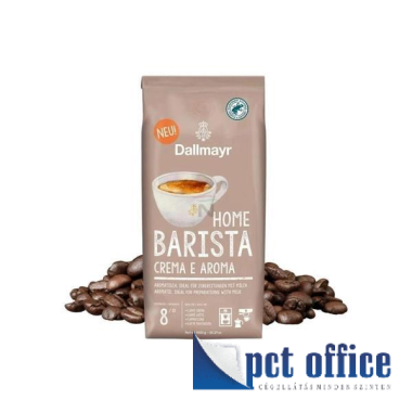 Kávé, pörkölt, szemes, vákuumos csomagolásban, 1000 g, Dallmayr HOME Barista Crema E Aroma