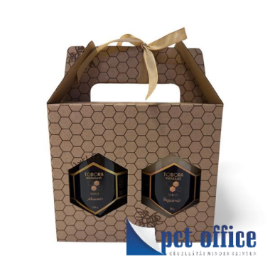 Karácsonyi méz válogatás díszdobozban, 0,5 kg akácméz és 0,5 kg repceméz