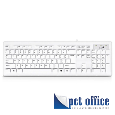 Billentyűzet, vezetékes, USB, HUN, Genius SlimStar 126 fehér