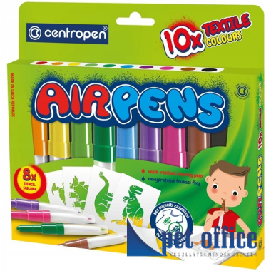 Filctoll készlet 10 db-os Fújós Centropen Textilfilc