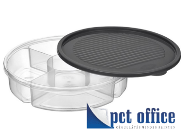 Műanyag osztott ételtároló