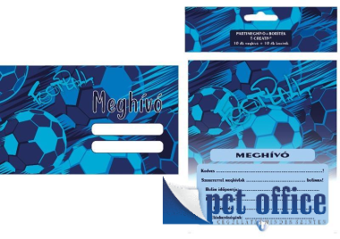 Party Meghívó 10 Db-os Foci T-Creativ