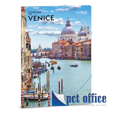 Gumipántos mappa A4 Cityscape - Venice Ars Una