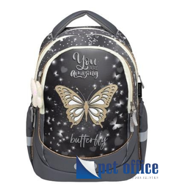 Iskolatáska, hátitáska Belmil Anatómiai 338-87 Leisure Plus Starlight Butterfly
