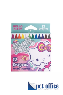 Zsírkréta 12 db-os Colorino Hello Kitty Pink