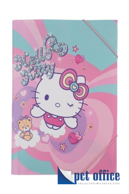Gumipántos mappa A3 Hello Kitty Pink