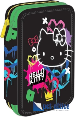 Tolltartó 2 Emeletes töltött Cool Pack JUMPER 2 Hello Kitty Neon Black 066034