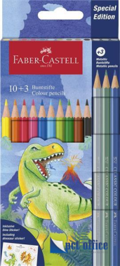 Színes Ceruza 10+3 db-os hatszögletű Dinosaur Faber Castell
