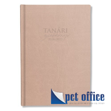 Tanári zsebkönyv A5 2026/2027 PD műbőr beige