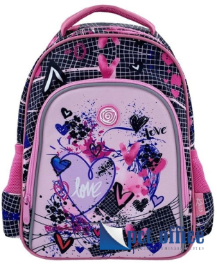 Iskolatáska, hátitáska KAOS mini Pink Love 27x35x11cm 44920