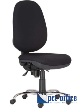 Irodai forgószék, szövetborítás, króm színű lábkereszt ESTELA ASYN XXL fekete