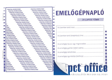 K0748 Emelőgépnapló A5 25 lap Kamiker