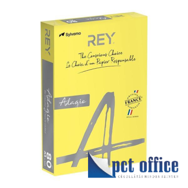 Másolópapír Color A4 80 gr Rey Adagio Intenzív Citromsárga 66