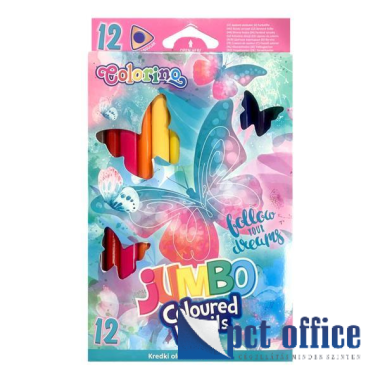 Színes Ceruza 12 db-os háromszögletű Colorino Jumbo Follow your Dreams, Pillangó