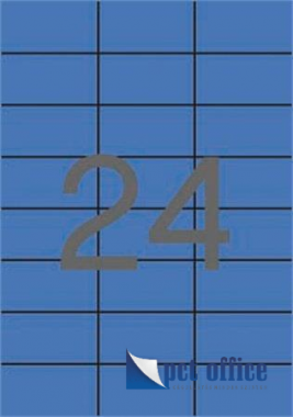 Etikett címke 24 70x37 mm Apli színes, kék