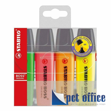 Szövegkiemelő készlet Stabilo Boss 2-5 mm 4 szín