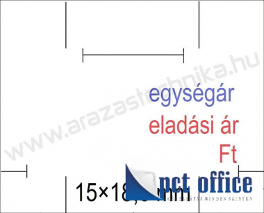 Árazószalag 15x18,6 mm Fehér feliratos