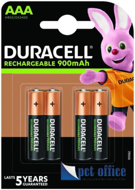 Tölthető elem, akku AAA mikro 4x900 mAh Duracell