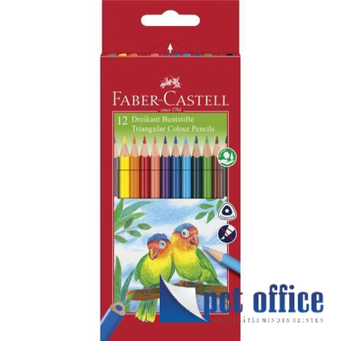 Színes Ceruza 12 db-os háromszögletű Eco Faber Castell
