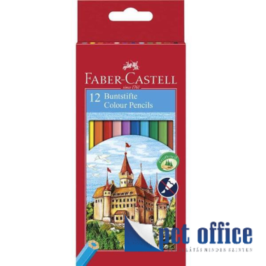 Színes Ceruza 12 db-os hatszögletű Vár mintás Faber Castell