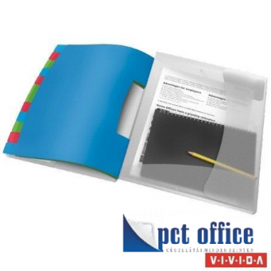 Előrendező A4 12 részes műanyag Esselte Vivida áttetsző